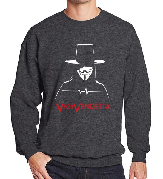 

v for vendetta star wears 2019 spring winter men's sportswear fleece fashion hoodies men sweatshirt brand-clothing harajuku, Black