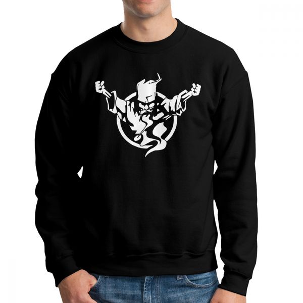 

thunderdome men hoodies sweatshirt long sleeve lovers cotton pullovers lightweight for men, Black