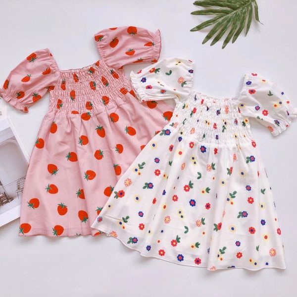 

spring and summer children's clothing new girls sweet retro summer dress, Red;yellow