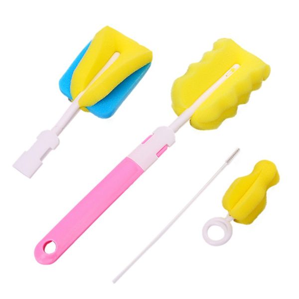 

baby bottle brush 7pcs/set sponge cleaning tools straw brush nipple brush for feeding bottle cup