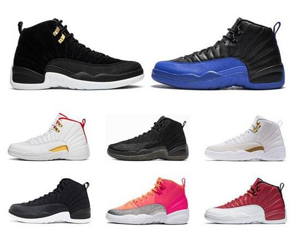 

new mens 12s basketball shoes game royal reverse taxi punch nylon gym red 12 flu game taxi sports sneaker trainers size 7-13
