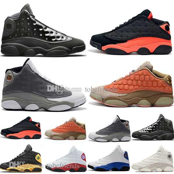 

drop shipping 13 13s cap and gown terracotta blush mens basketball shoes playoffs olive green dmp bred men sports sneakers designer trainers