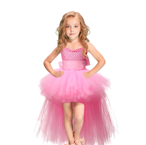 

high low girls bridesmaid dress baby toddler kids fashion party wedding princess dresses kids birthday party gowns, Red;yellow
