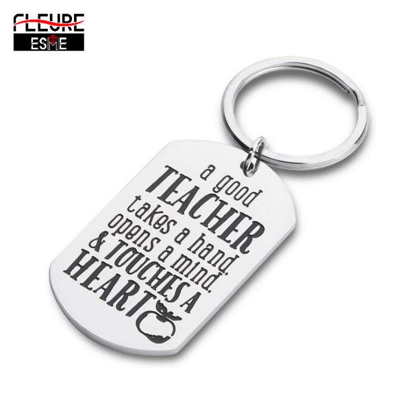 

thank you gift for teacher from student retirement birthday graduation gift teacher appreciation keychain gifts for women men, Silver