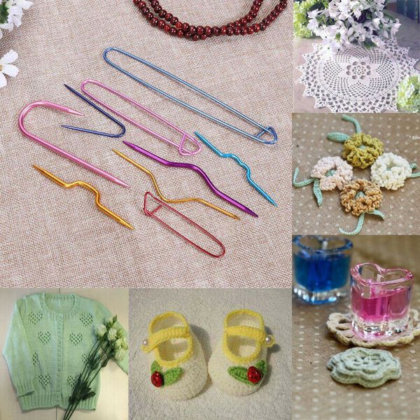 

9 pcs crochet hook u shape twist sewing needles pin diy knitting tools set