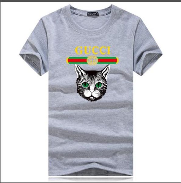 

a41 men's women'short-sleeved cotton summer printing pattern loose version of the upper body super handsome fashion trend men&#039, White