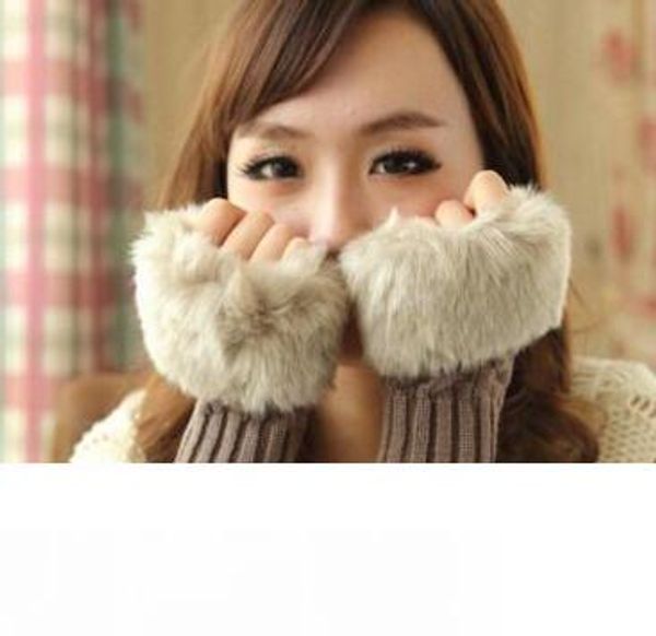 

шерстяные смешанные искусственные меховые женские перчатки вязаные крючком зимние перчатки теплые вечерние перчатки 60 пар, Blue;gray