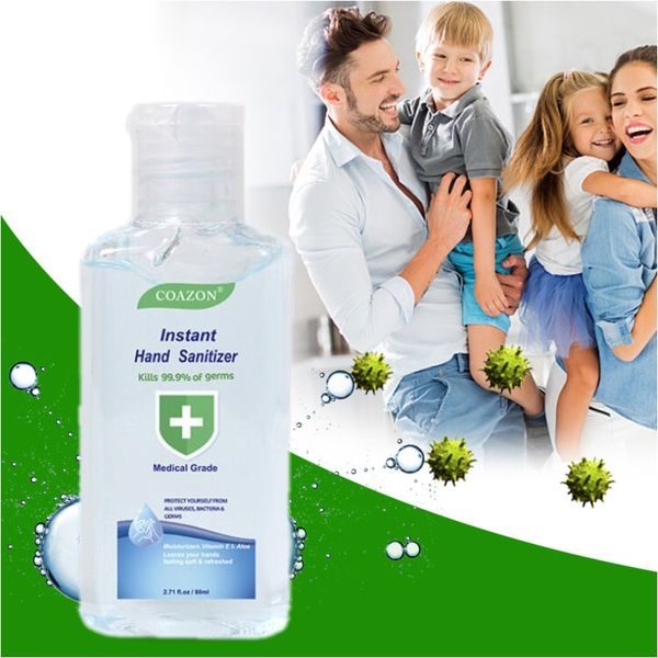 

portable antibacterial hand sanitizer disposable disinfectant gel 75% bacteriostatic gel hand sanitizer wipe out bacteria 80ml