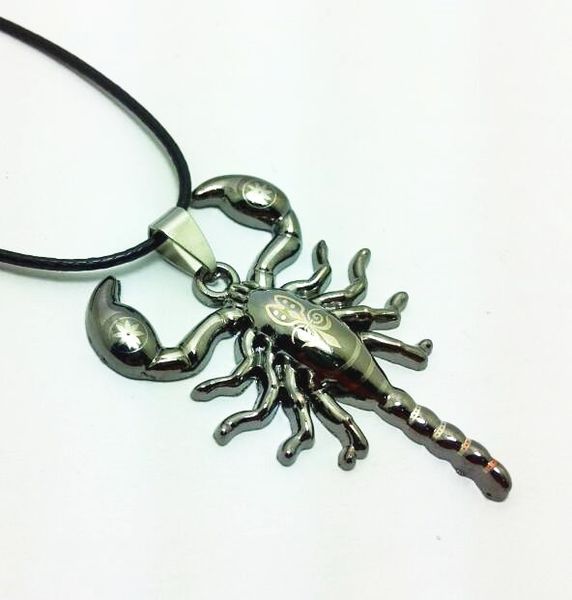 

скорпион ожерелье заявление ожерелья винтаж стимпанк кожаный ожерелье, Silver