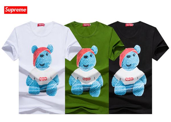 

20s/supreme mens luxury t-shirt fashion salling t-shirts printing cotton t-shirt comfortable outdoor leisure t-shirt wild -3xl, White;black