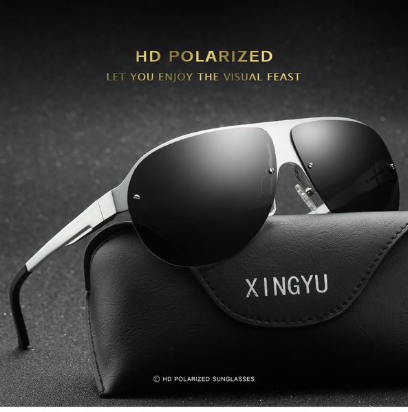 

мода спорта солнцезащитные очки мужские поляризованные очки мужчины классический сплав кадров вождения очки hd cолнцезащитные очки защита от, White;black