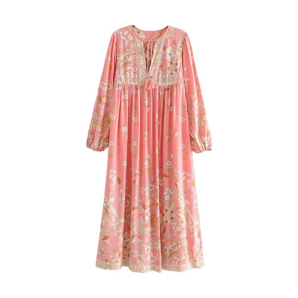 

women's bohemian printed tassels with wide bands and long swing dresses swing dress summer sleeveless dress vestido bohemio 721, White