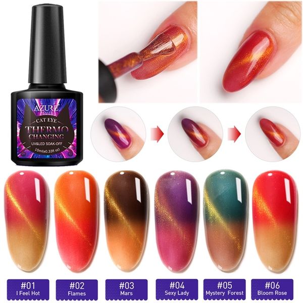 

10 мл термомагнитный гель лак для ногтей кошачий глаз меняется цвет замочить УФ-ге