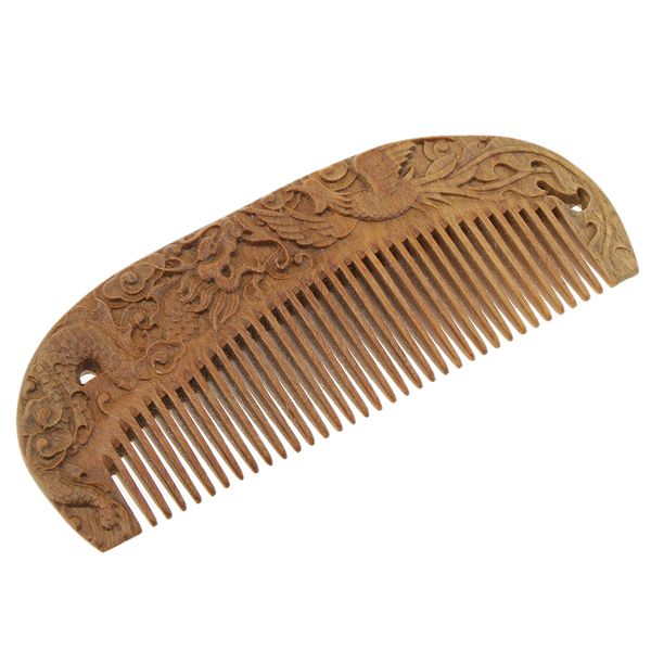 

exquisite handcraft hair comb sandalwood fine tooth comb - no static natural aroma wood comb for men, women and girls, Silver