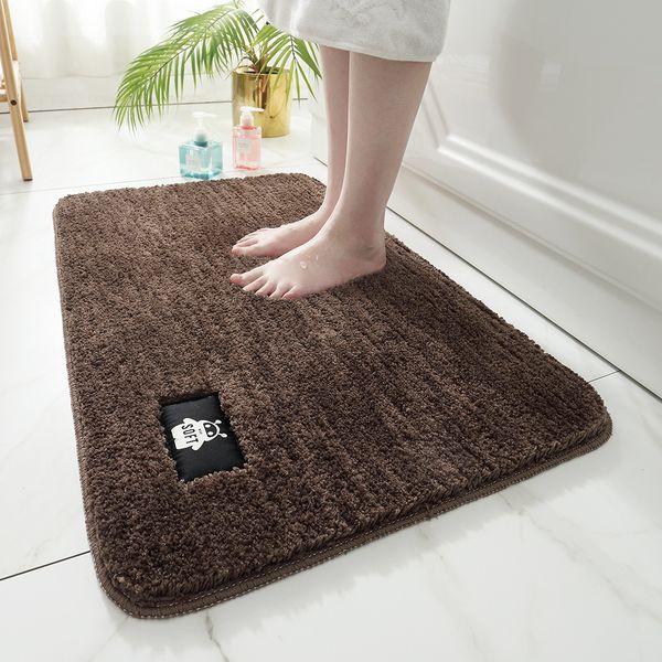 Cross Border Hot Sale Solid Color Velvet Floor Mats Home Living