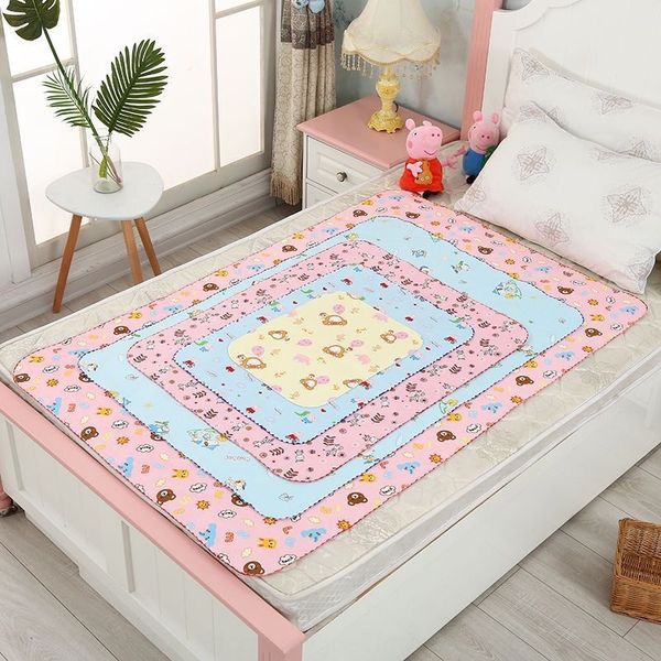 

baby crystal velvet pad mattress diaper waterproof breathable washable newborn small double-sided leakage pad baby diaper mattress