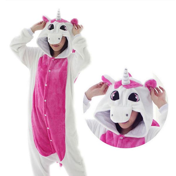 

pink unicorn pajamas sets flannel cute cartoon animal pajamas sets winter super soft flannel nightie stitch pyjamas sleepwear, Blue;gray