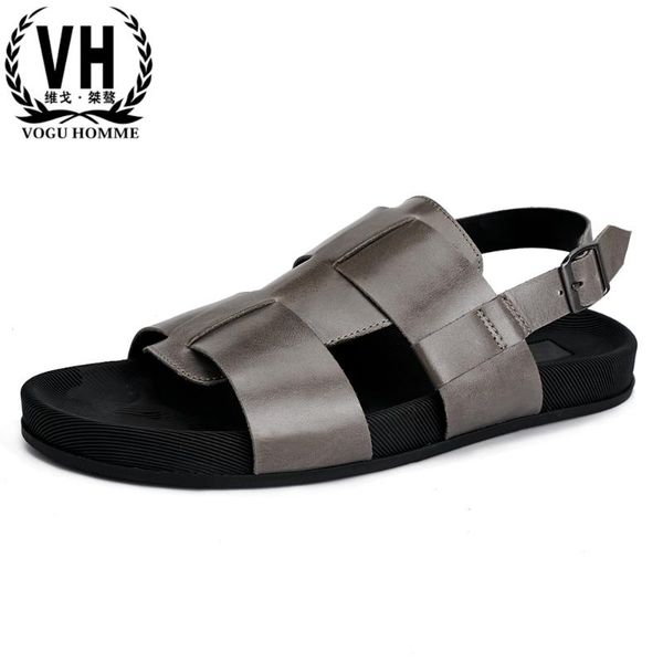 

summer roman shoes mens outdoor mens gladiator sandals summer men slippers flip flops casual shoes beach outdoor anti-skid, Black