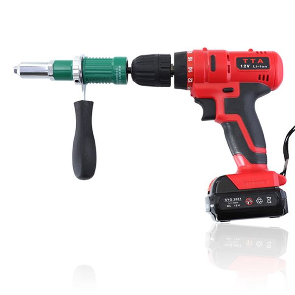 

1 set electric rivet nut riveting tool cordless riveting drill adaptor insert nut tool multifunction nail auto rivet