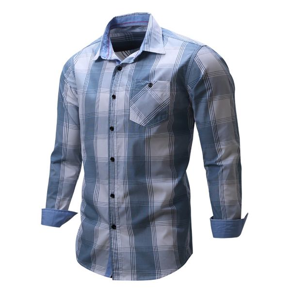 

spring autumn male casual shirt men brand clothing 100% cotton long sleeve plaid dress shirt, White;black