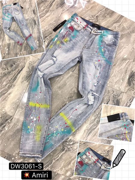 

wholesale- new night club button biker jeans men hole denim blue ripped jeans distressed trousers cotton plus pants03
