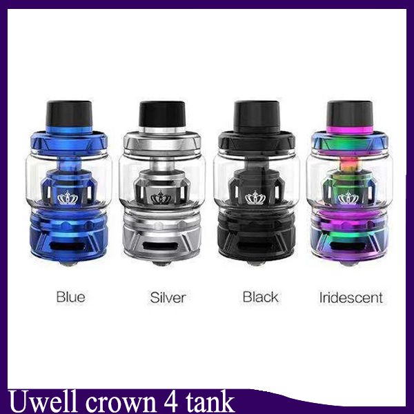 

Uwell Crown 4 Tank 6 мл Пузырьковый Pyrex Glass Двойной SS904L 0,4 Ом с двойной спиралью Сетка Катушка 510 Нить 0266278-1