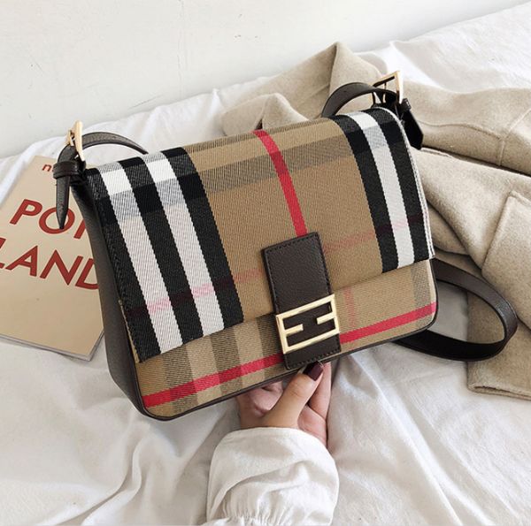 

designer handbags purses lady clamshell handbag large capacity fashion grid shoulder bag fashion women classic designer bag//852