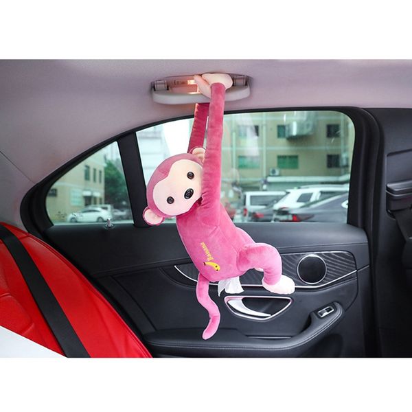 

cute tissue box monkey shape household tissue box for car hanging type unique