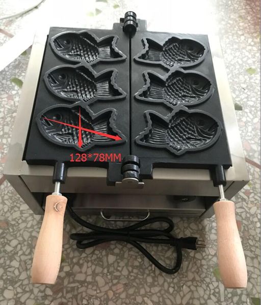 

cost lpg gas type 3 pcs big taiyaki maker machine fish waffle maker