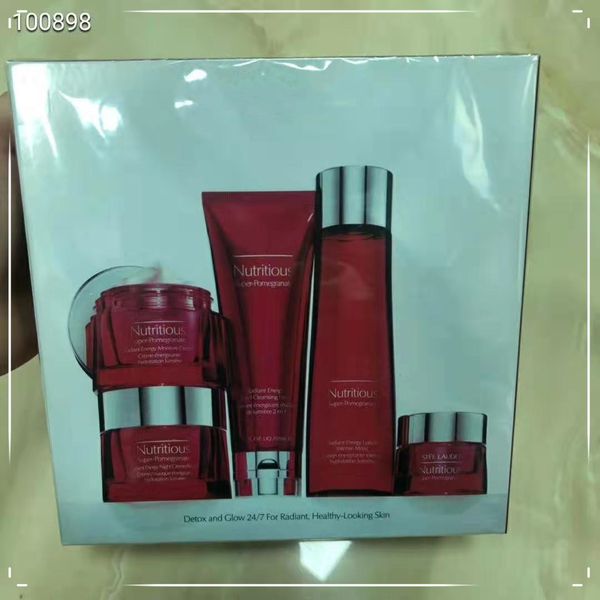 

Famou red bottle 5pc et day creme 50ml night creme 50ml eye creme 15ml 200ml toner 125ml facial clean er kincare kit hipping