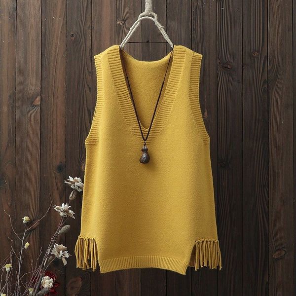

women's vests women knitted vest plus size sleeveless sweater, Black;white