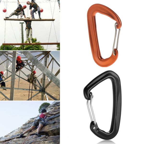 

1 pcs 12kn safety master lock d buckle mountaineering lock carabiner rock climbing buckle equipment outdoor accessories