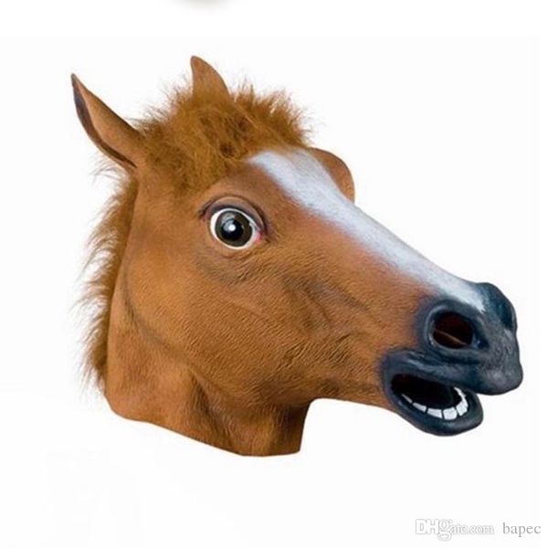 

animal head mask horse head ball party and size halloween mask funny mask everyday, Silver