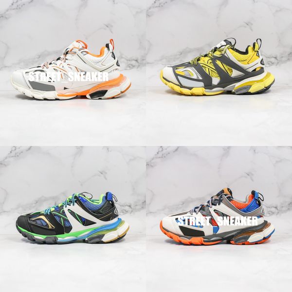 

sport running luxury designer track 3.0 sneakers tess paris men gomma maille black low track 3m triple s casual shoes outdoor chaussures, White;red