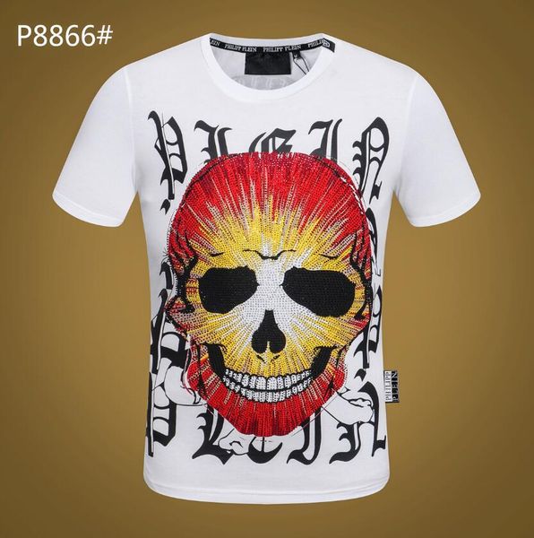 

2019ss brands g fashion casual male phillip plain short sleeve t shirt skull medusa men 3d snake dog letter polo tee shirt 154, White;black