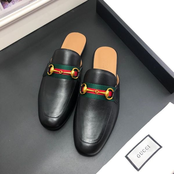 

2020 new men's leather slippers gg slippers