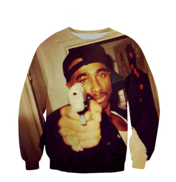 

новый рэпер пресловутый b. i. g. biggie smalls тупак 2pac 3d печати поты мода одежда женщины мужчины 3d толстовка повседневная пуловеры топ, Black