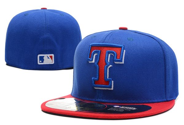 

Мужские рейнджеры на поле бейсбол установлены шляпы Спорт письмо Т команда логотип вышивка высокое качество полный закрытые шапки хип-хоп мода Chapeu