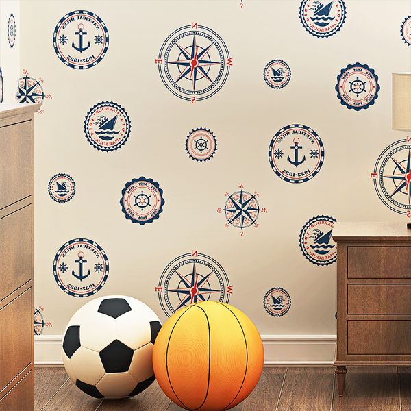 

eco-friendly children room wallpaper 3d nautical cartoon boys and girls kids bedroom non woven wall paper 3d papel de parede wallpaper