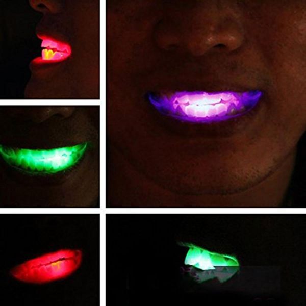 

led halloween decoration night light rgb glowing teeth decorative lights children's toy lighting suitable for party bar prank