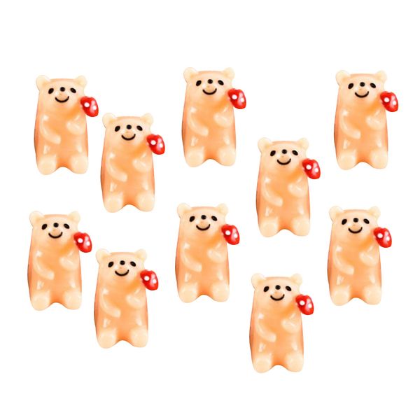 

10pieces miniature garden fairy ornament hedgehog with mushroom set