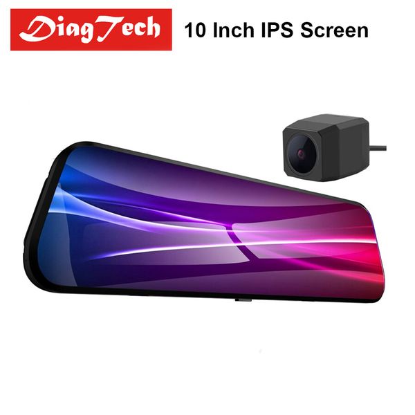 

night vision car rearview mirror 1080p fhd ips touch screen auto recorder car dvr dual lens rear view mirror dash camera dvrs
