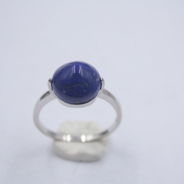 

solid 925 sterling silver ring the widest 10mm lapis lazuli ring, Golden;silver