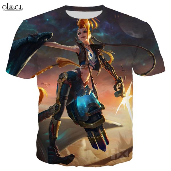 

2020 new style game league of legends t shirt men women 3d print annie jinx hero skin short sleeve fashion 249r, White;black