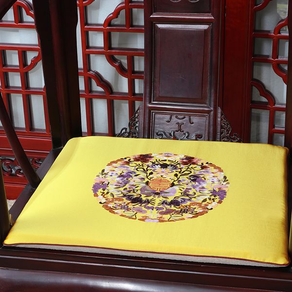 

new joyous lucky chinese silk chair cushions for sofa chair seat cushion dining chair pad office home round-backed armchair seating cushion