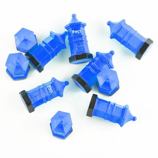 

10pieces dolls house miniature resin mailbox postbox garden decoration