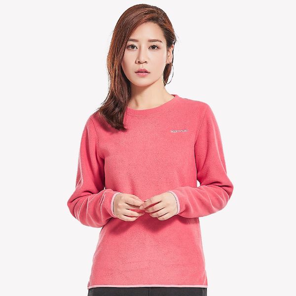 

women fleece warm pullover winter outdoor sports climbing cycling hiking camping windproof breathable training thermal coat, Blue;black