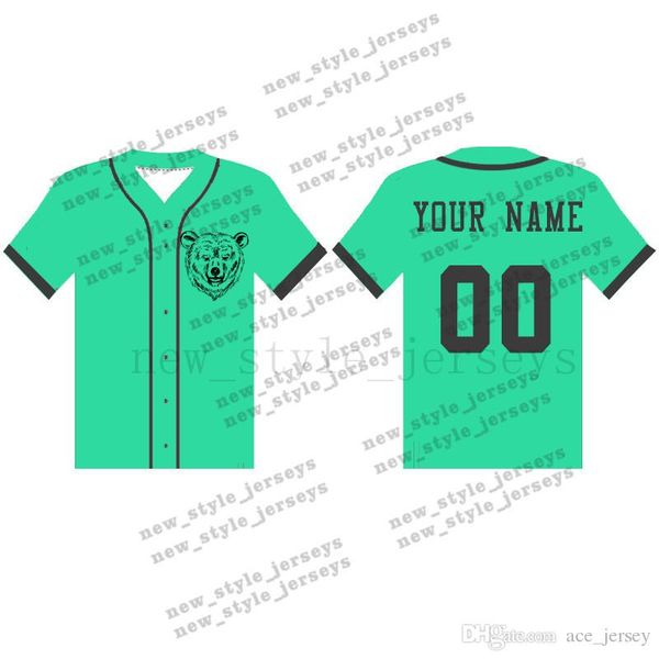 

41MAN Custom Baseball Jerseys Breathable 2019 Men youth Quick Dry Blue white Stitched M-XXXL Green Baseball Jerseys