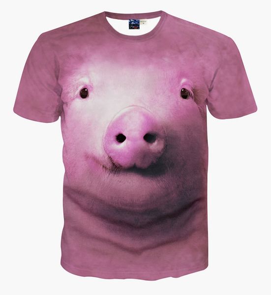 

fashion animal cute pig space galaxy t-shirt 3d printed women/men summer funny short sleeve t-shirt casual tees k731, White;black