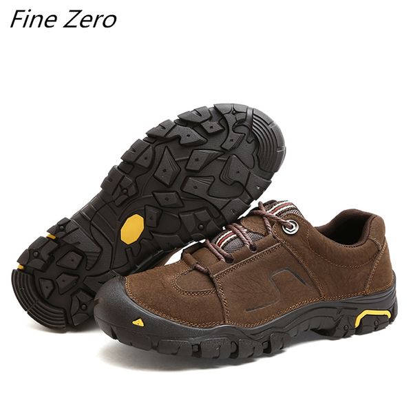 

men outdoor hiking shoes waterproof breathable hunting trekking shoes brand genuine leather sport climbing sneakers women